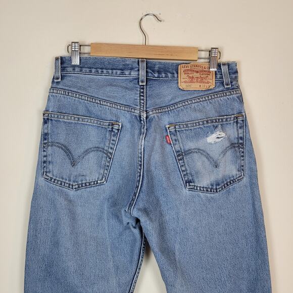 VTG Levis 505 Jeans 30x32 Blue Denim Regular Fit Straight Leg Red Tab Classic - Picture 4 of 11